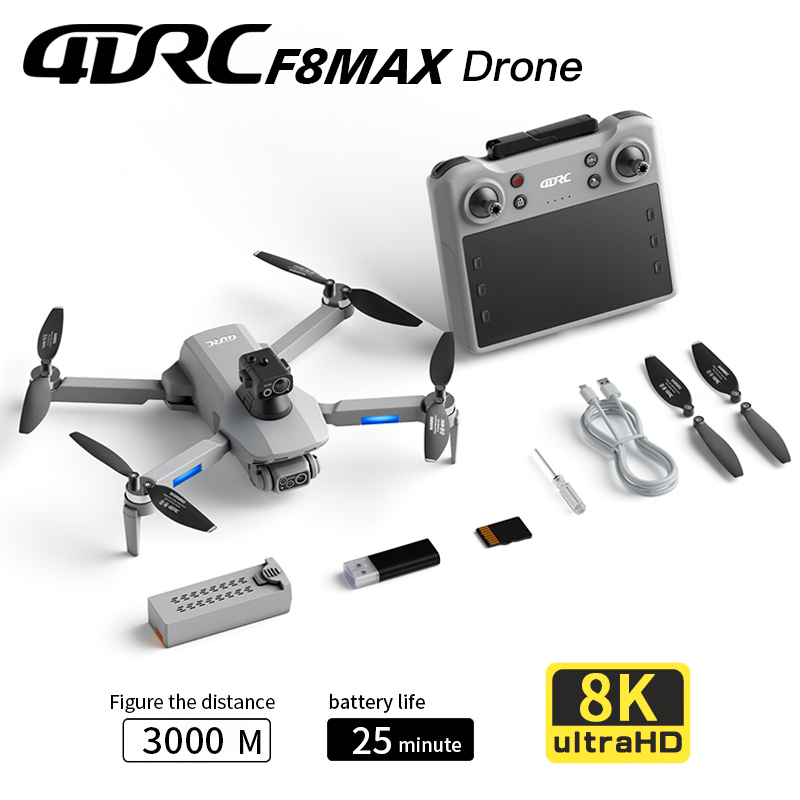 Drone Gimbal Brushless - Dron F8 MAX GPS Profesjonalny z