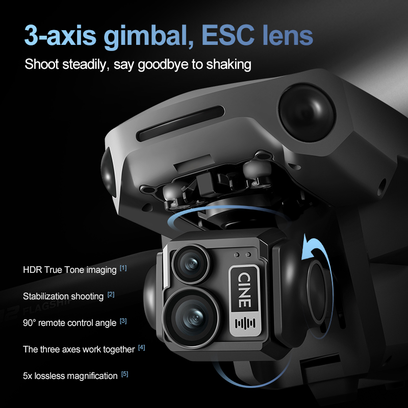 Dron RC z 3-osiowym gimbalem 8 – Drone Gimbal Brushless recenzja i cena